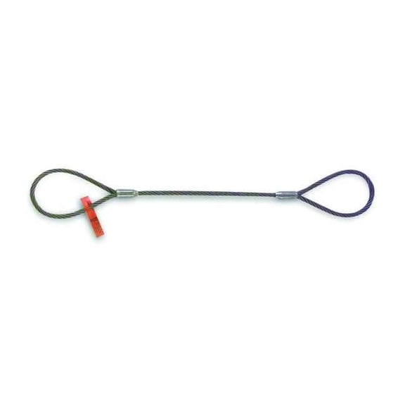 Lift-All Sling,Wire Rope,L8Ft,VLL1300Lb,Dia 1/4In 14IEEX8