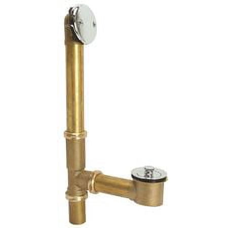 Lift And Turn Waste Overflow, 1-1/2 In., Brass