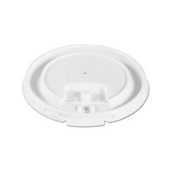 Lift Back and Lock Tab Cup Lids for Foam Cups Fits 10 oz Trophy Cups, White, 2000/Carton