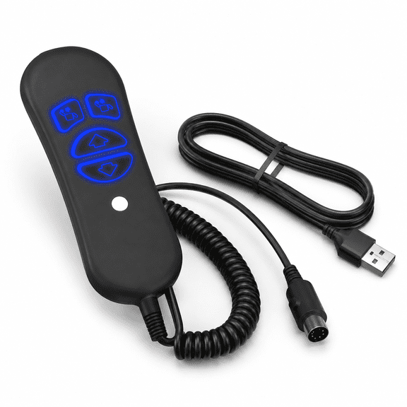 Lift Chair & Recliner Remote Control, 4-Button Dual, 5-Pin Round Plug