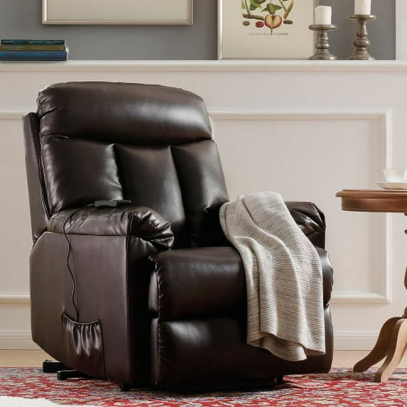 Lift Chair and Power PU Leather Living Room Heavy Duty Reclining Mechanism