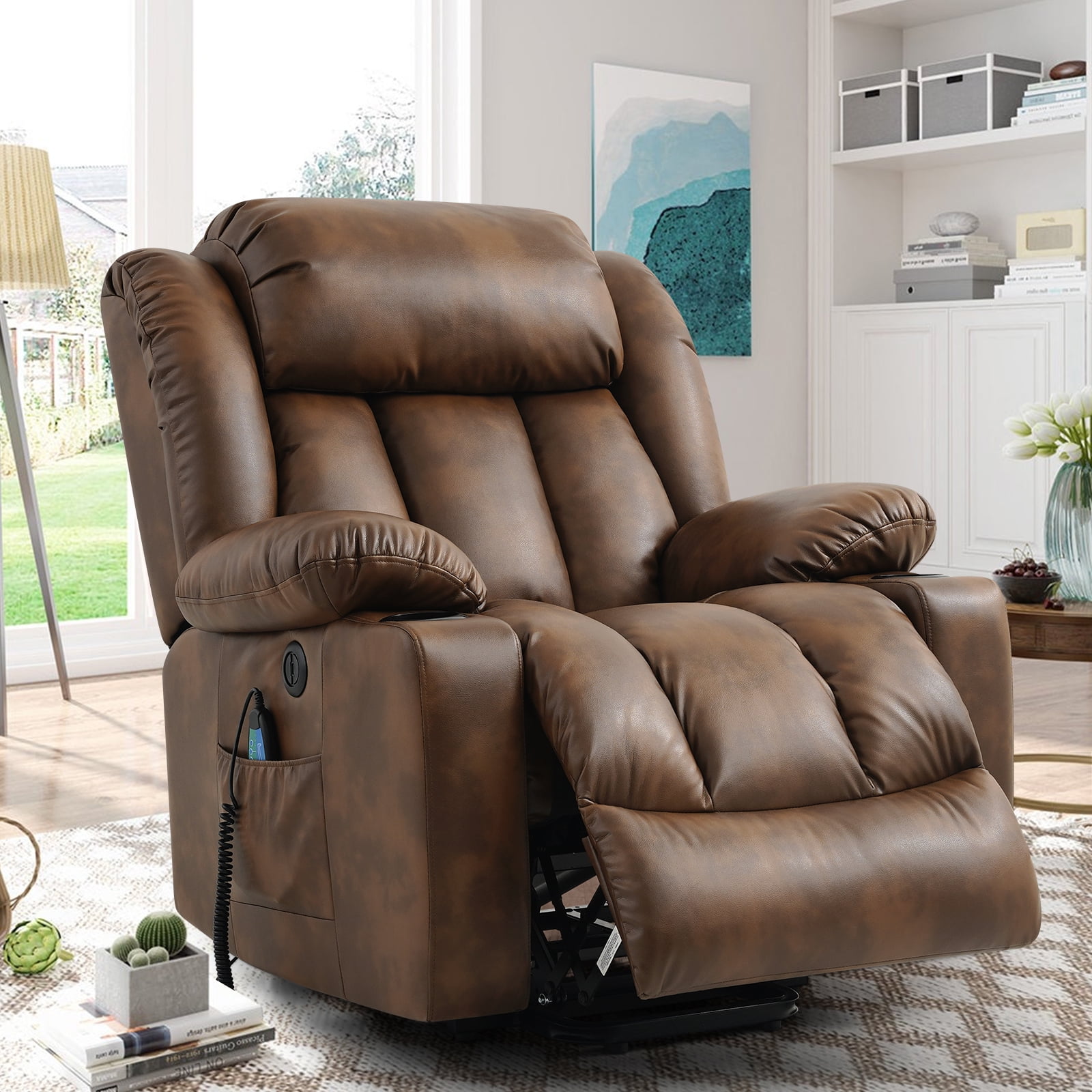 Lift Chairs Recliners for Elderly Breathable Leather Recliner