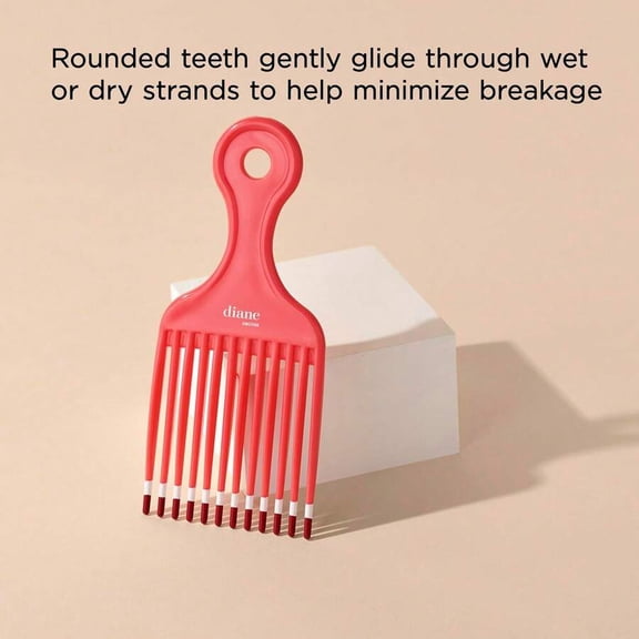 Lift Comb With Rounded Teeth, Medium Lift Color, Wide-Tooth Hair Pick For