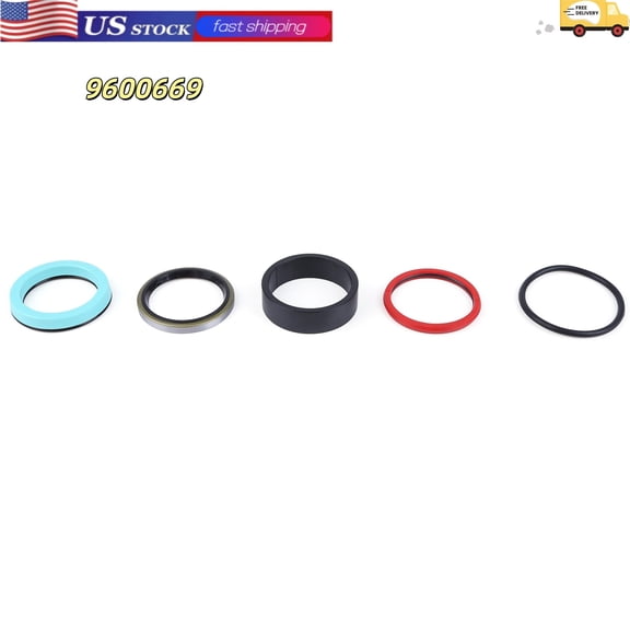 Lift Cylinder Hydraulic Seal Kit Compatible for Ford New Holland 7106 7108 7308 CASE L130 Loader Replace 9600669