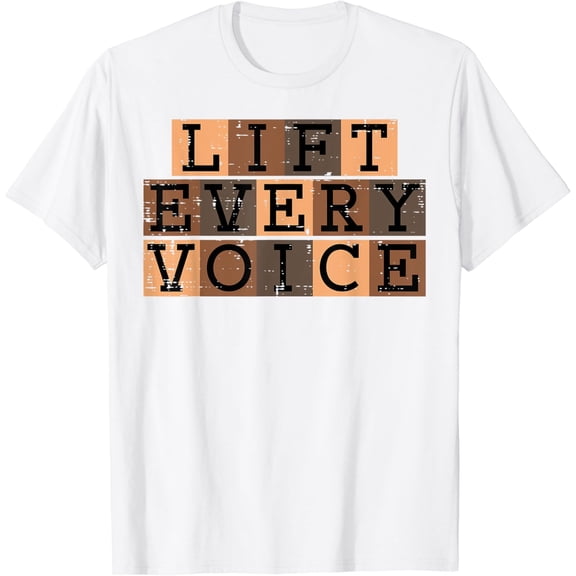 Lift Every Voice White History African Anthem Women Men Kids T-Shirt100% pure cotton white short-sleeved T-shirts for men and women