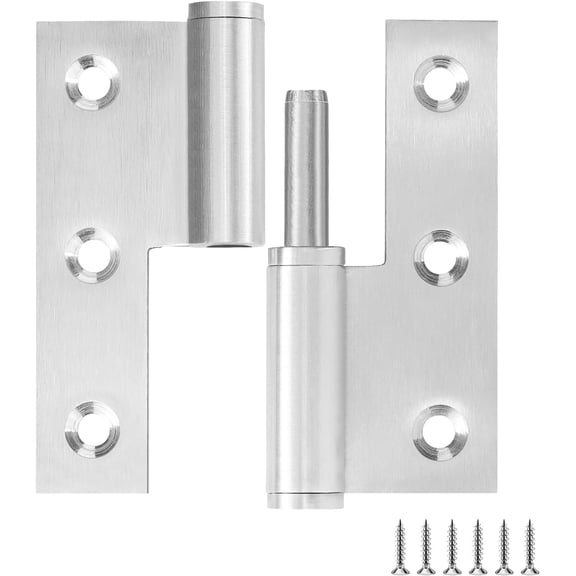 Lift Off Hinge 3" Stainless Steel Door Hinges, 6 Pack Detachable H Hinges, Right Handed, Rust-Resistant Indoor and Outdoor Removable Hinges, Loading Capacity 40 Lbs