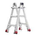 thumbnail image 1 of Lift Ladders 14 Foot Multi-Position Aluminum Step Ladder,  375 lb Capacity, Silver, 1 of 5