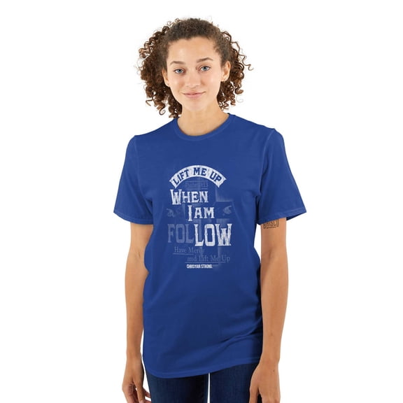 Lift Me Up When Psalm 9:13 Christian Men's Graphic T Shirt Tees Brisco Brands S