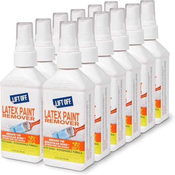 Lift Off 41345-12PK Latex Paint Remover Spray, Water-Based, Biodegradable – 4.5 fl oz (Pack of 12)