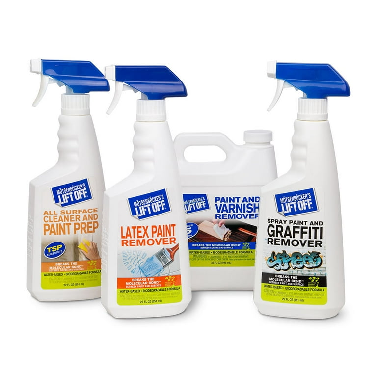 Lift Off 99613 Paint Remover Kit Includes Latex Paint Remover, Spray Paint  and Graffiti Remover, Paint and Varnish Remover and Paint Prep Surface