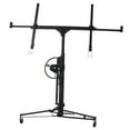 thumbnail image 1 of Lift Panel Hoist, 11'' Drywall Lift Panel With 4" Caster Wheels, Drywall Rolling Lifter Panel with Adjustable Telescopic Arm, 150LB Heavy Duty Sheetrock Hoist Holder, 1 of 7