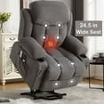 thumbnail image 1 of Power Lift Recliner Chair for Elderly, Legahome 24.5in Oversized Lift Chair With Massage and Heat Up to 350lbs, 160° Electric Adjustable Power Theater Recliner for Living Room, Gray, 1 of 11