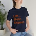 thumbnail image 1 of Lift Rest Repeat Weightlifting Body Builder tshirt S-3XL, 1 of 10