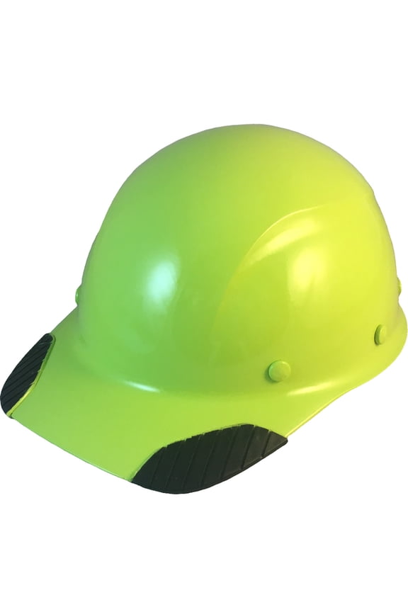 Lift Safety Actual Carbon Fiber Hard Hat - Cap Style Hi Viz Lime