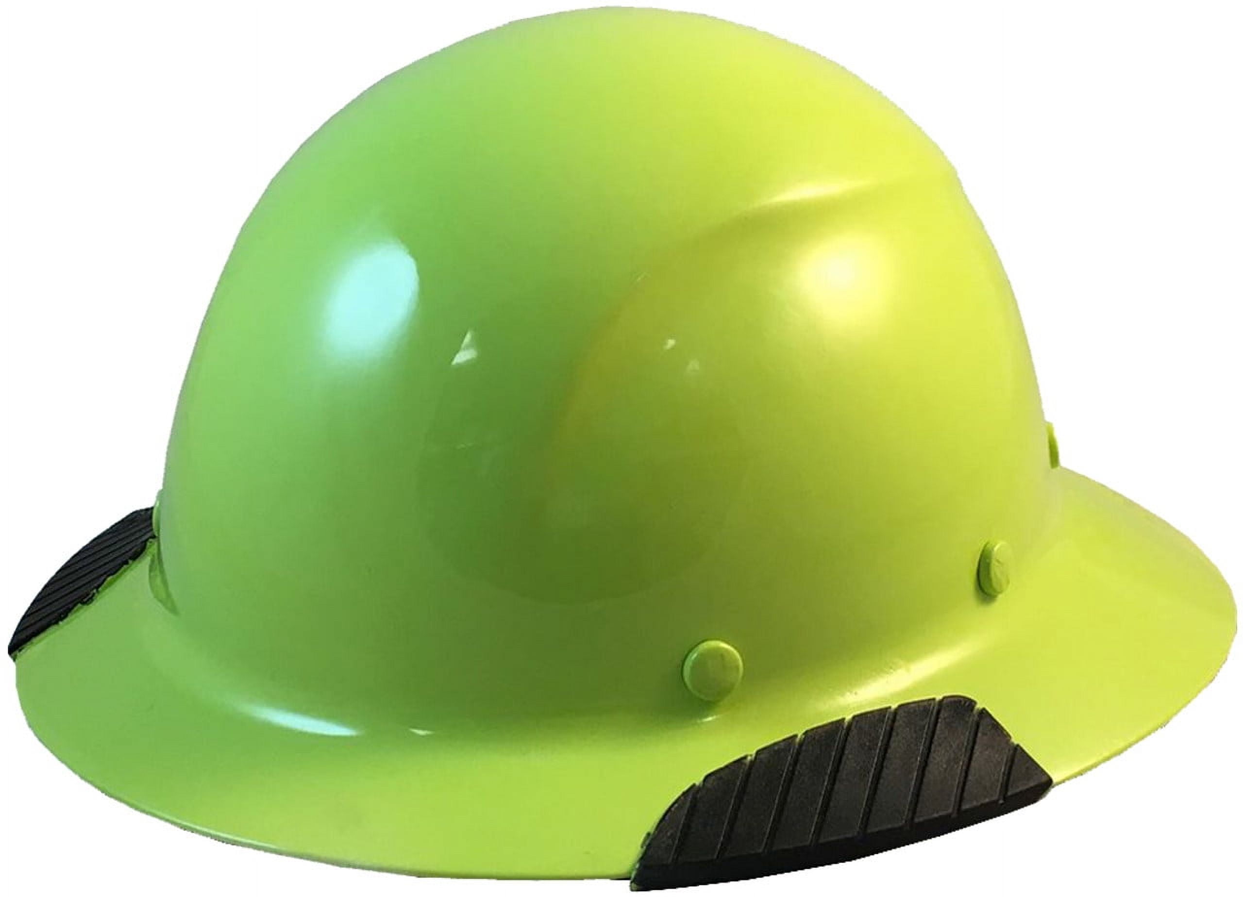 Lift Safety Actual Carbon Fiber Hard Hat - Full Brim Hi-Viz Lime