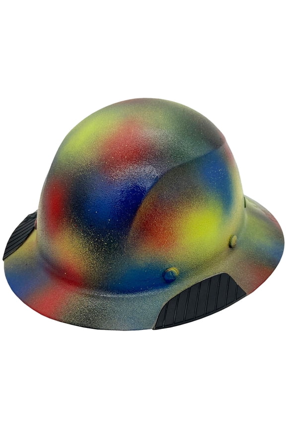 Lift Safety Actual Carbon Fiber Hard Hat - Full Brim Textured Paintball Camo