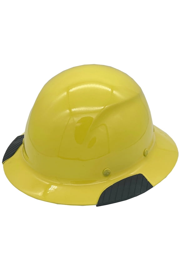 Lift Safety Actual Carbon Fiber Hard Hat - Full Brim Yellow