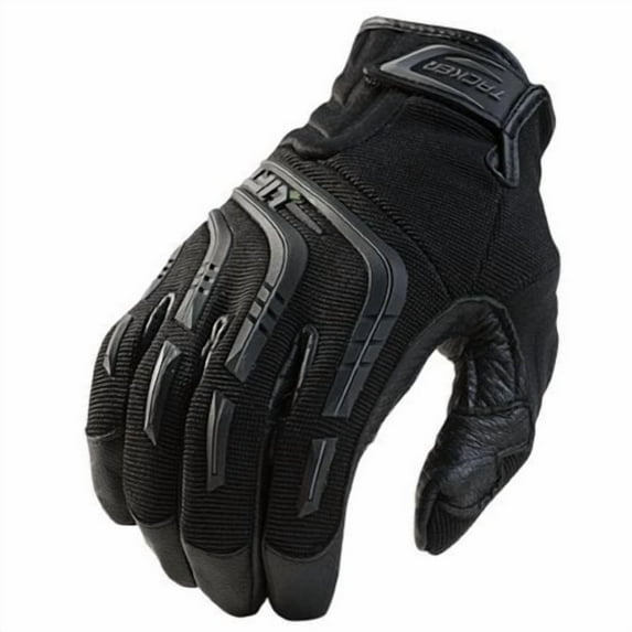 Lift Safety GTA-9KL - Tacker Gloves (Black/Black)- Genuine Leather Ant-Vibe (Large)
