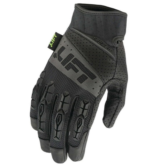 Lift Safety Gloves Genuine Leather Anti-Vibration Tacker Large Black