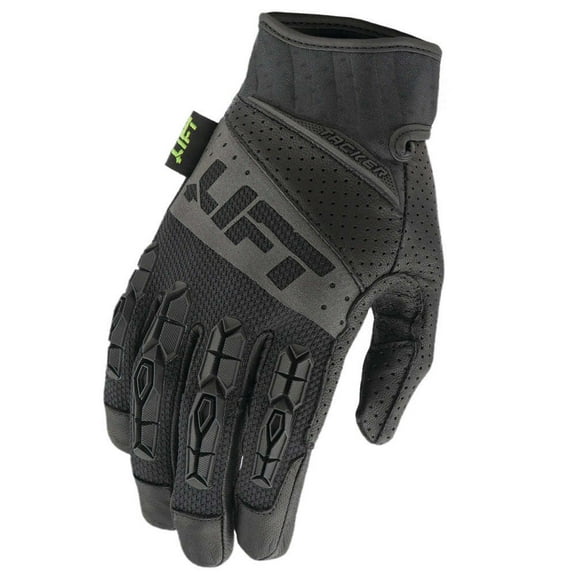 Lift Safety Gloves Genuine Leather Anti-Vibration Tacker Medium Black