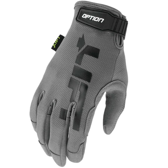 Lift Safety Gloves Synthetic Leather Option With Air Mesh Large Gray