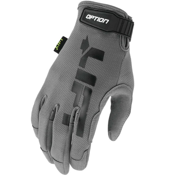 Lift Safety Gloves Synthetic Leather Option With Air Mesh Large Gray
