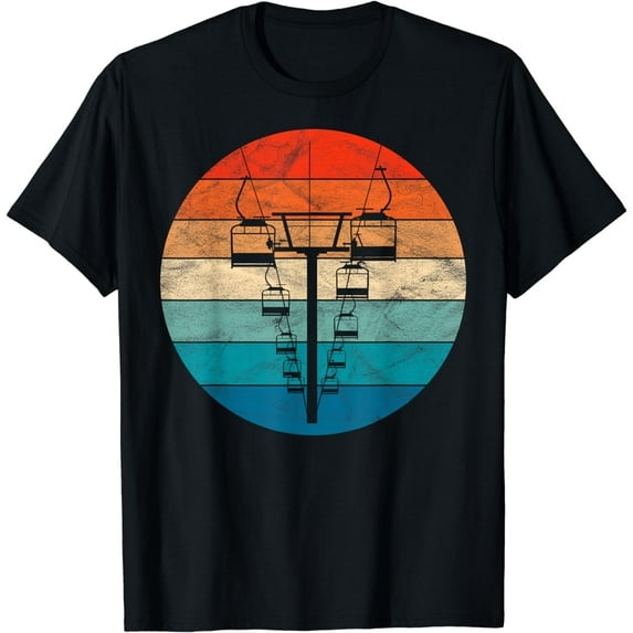Lift Ski 70s 1970s Retro Theme Party Style Vintage Costume T-Shirt