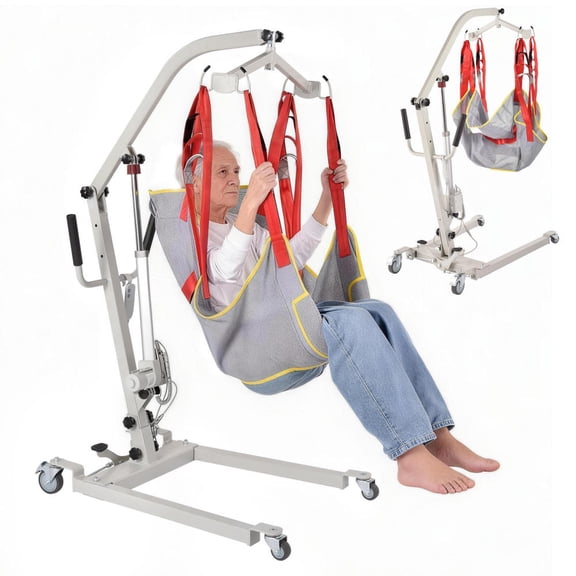 Lift Sling Support, Medical Patient Lift Slings Large with Commode Opening, Full Body Mesh Transfer Lift Sling, Shower Sling Toilet Sling for Elderly & Patient up to 510 lbs