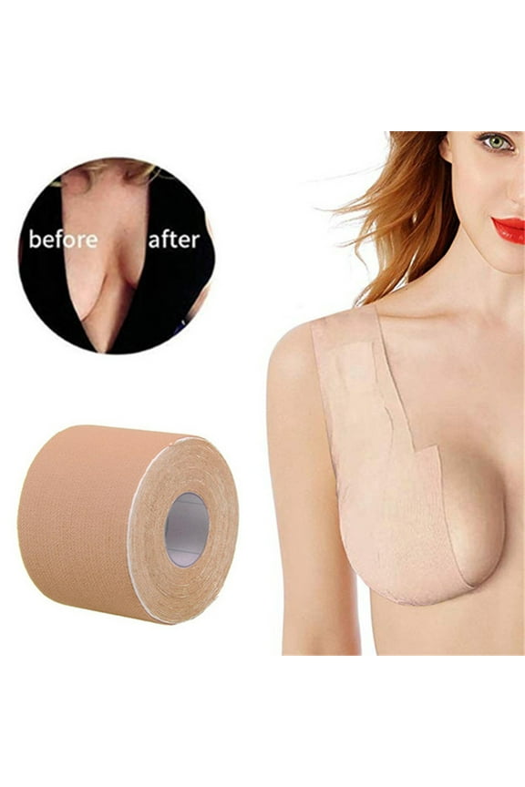 Lift Tape,1 Roll 2.5m/5m Adhesive Bralette Push Bra Push Bra Y Bralette Lift Tape 2.5m/5m Lift Covers Push Bra Body Tape Women Boob Tape Invisible Adhesive Women Nipple