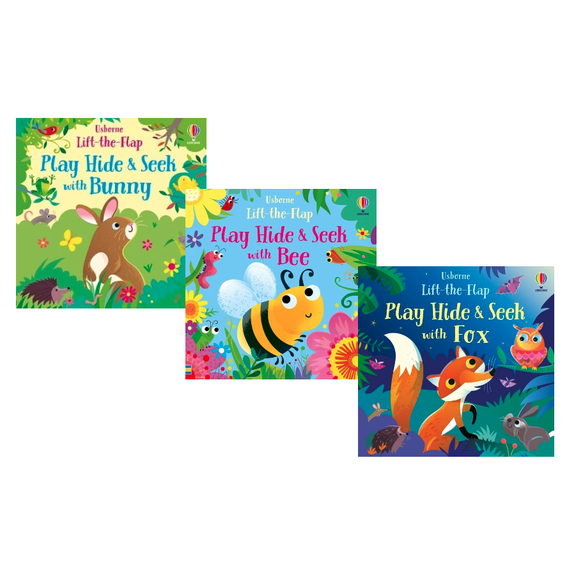 Lift The Flap Play Hide and Seek With Bee; Lift The Flap Play Hide and Seek With Fox; Lift The Flap Play Hide and Seek With Bunny (Board Books)