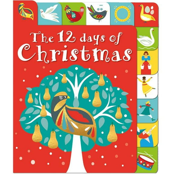 Lift-The-Flap Tab Books The 12 Days of Christmas: A Lift-The-Tab Book, Book 1, (Board Book)