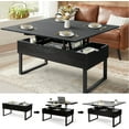 Lift Top Coffee Table, 3 in 1 MultiFunction with Hidden Compartment