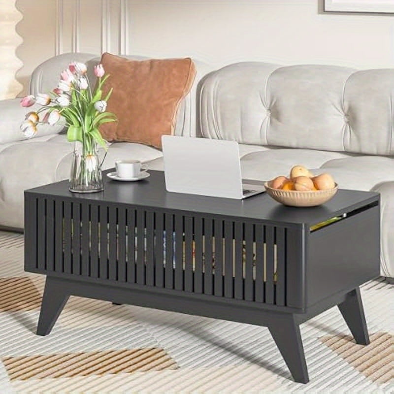 Lift Top Coffee Table with Hidden Compartment Mid Century Modern Coffee ...