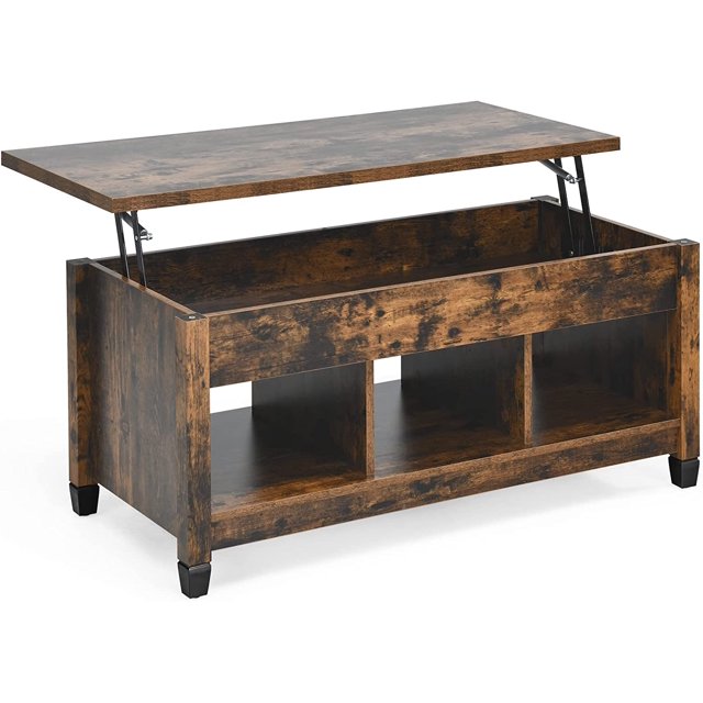 Lift Top Coffee Table with Hidden Storage, Rectangular Sofa Tea Table