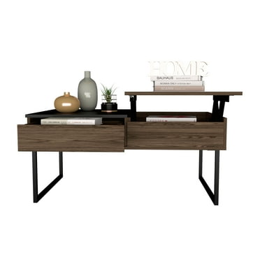 Lift Top Coffee Table, One Drawer, Dark Walnut