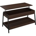 Lift Top Coffee Table with Shelves and Hidden Compartment for Living