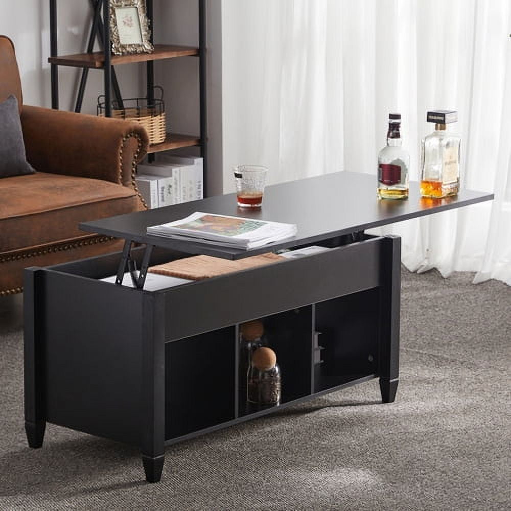 Lift Top Coffee Table, Lift Up Coffee Table with Storage Shelf/Hidden