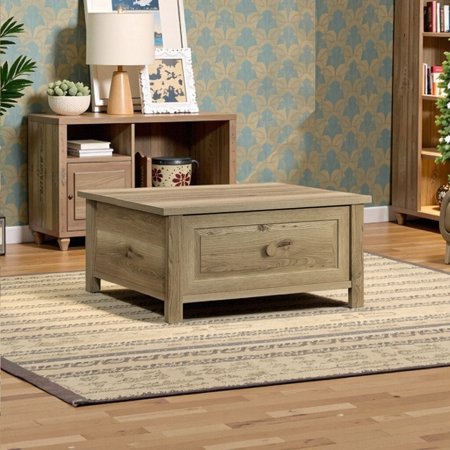 Lift-Top Coffee Table With Storage, 41"D X 22"W X 20"H, Solid Wood Frame
