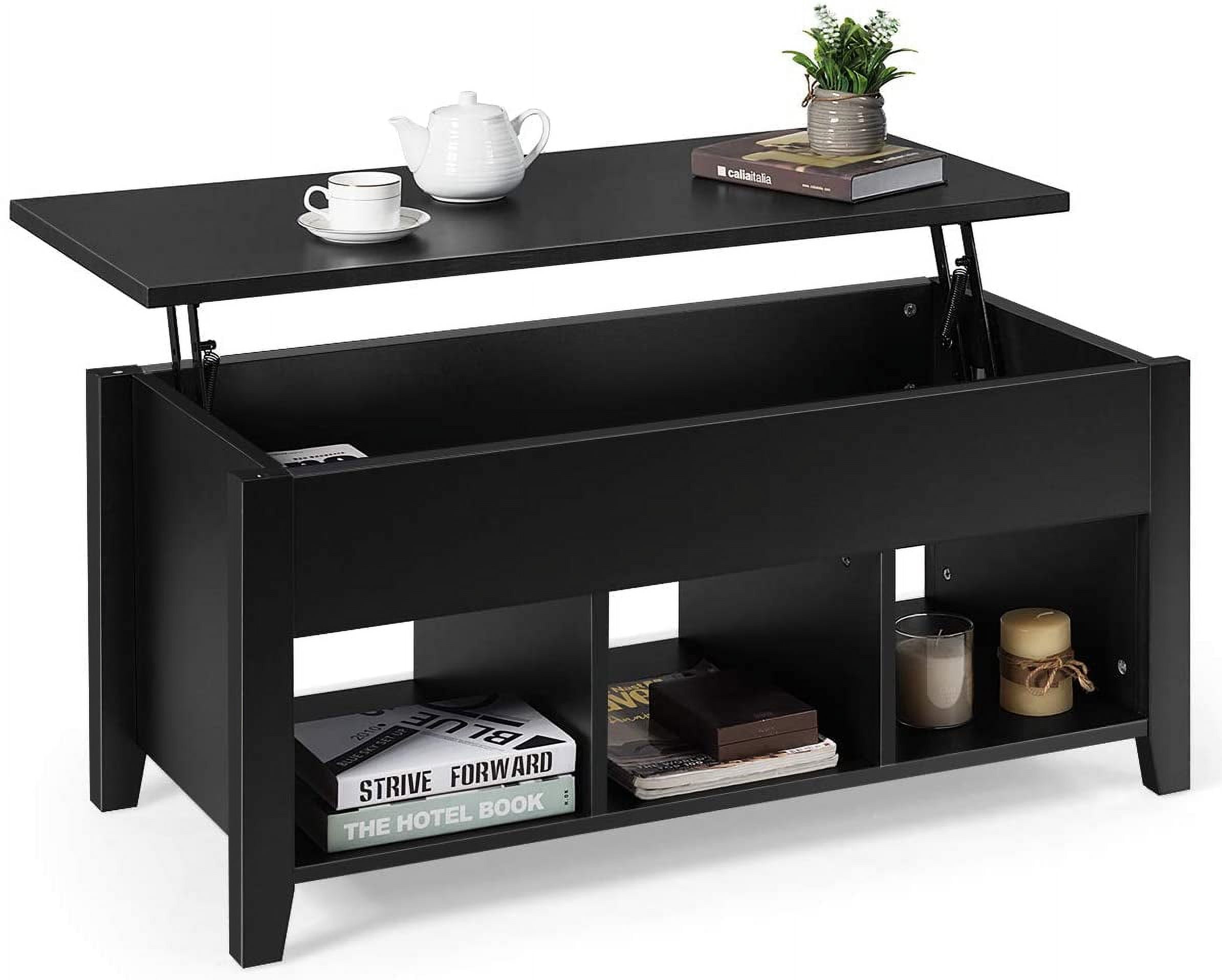 Lift Top Coffee Table, Wood Home Living Room Modern Lift Top Storage