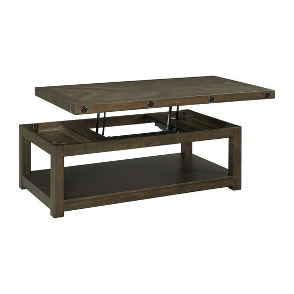 Lift Top Coffee Table with Hidden Storage - Acacia Wood Living Room Table
