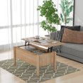 thumbnail image 1 of Lift Top Coffee Table with Hidden Storage Compartment for Home Living Room Furniture, Oak, 1 of 1