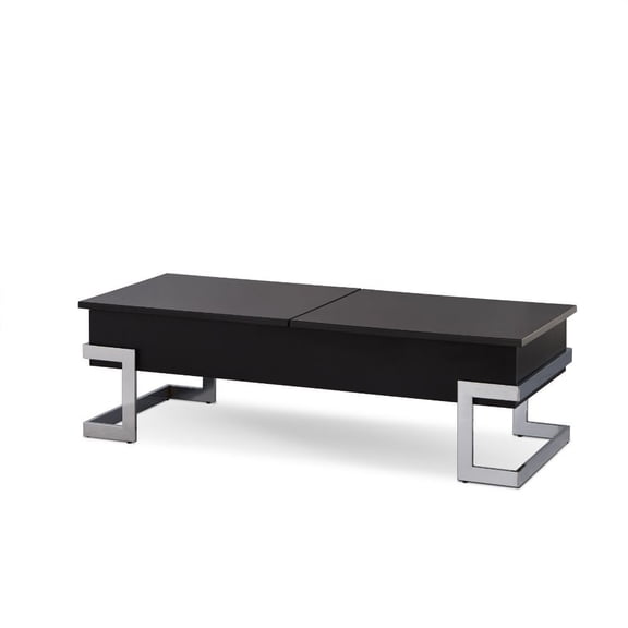 Lift Top Coffee Table with Metal Base in Black