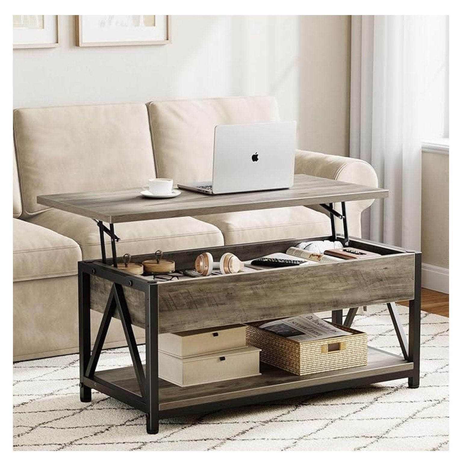 Lift Top Coffee Table with Storage, Living Room Coffee Tables with ...