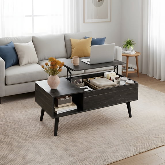 Lift-Top Coffee Table with Storage - Modern Living Room Design