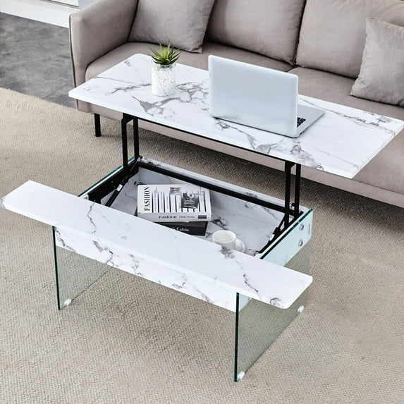 Lift Top Feature / Clear Glass Appearance / Keep Organized