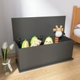 thumbnail image 1 of Lift Top Storage Chest Trunk Wood Box Retro Toy Box Organizer With Safety Hinge For Entryway Bench Organizer Home Furniture 39.37 x 16.14 x 15.75in, 1 of 7