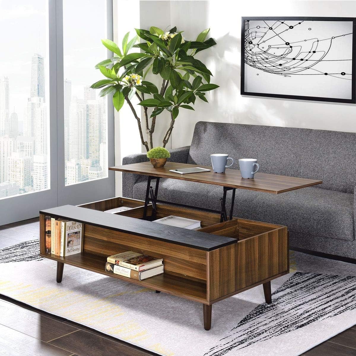 Lift Top Wooden Coffee Table Living Room Lift Tabletop Dining Tables