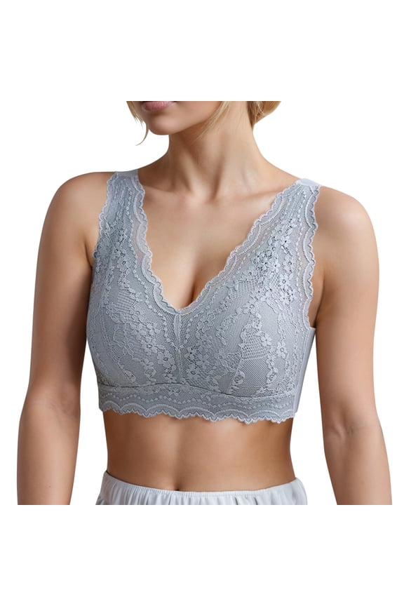 Lift V Neck Bralettes with Comfortable Convenient Cotton Bras Padded Bra Smooth U Underwire Bra