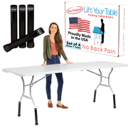 Lift Your Table Folding Table Risers, Counter Height Movable Foot, Folding Table Extensions Raise Bent Leg Tables Set of 4