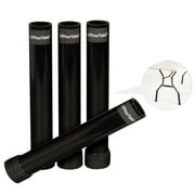 Lift Your Table Folding Table Risers, USA Made Counter Height Extensions (Original Foot for Bent Leg Tables), Sturdy. Set of 4, Black